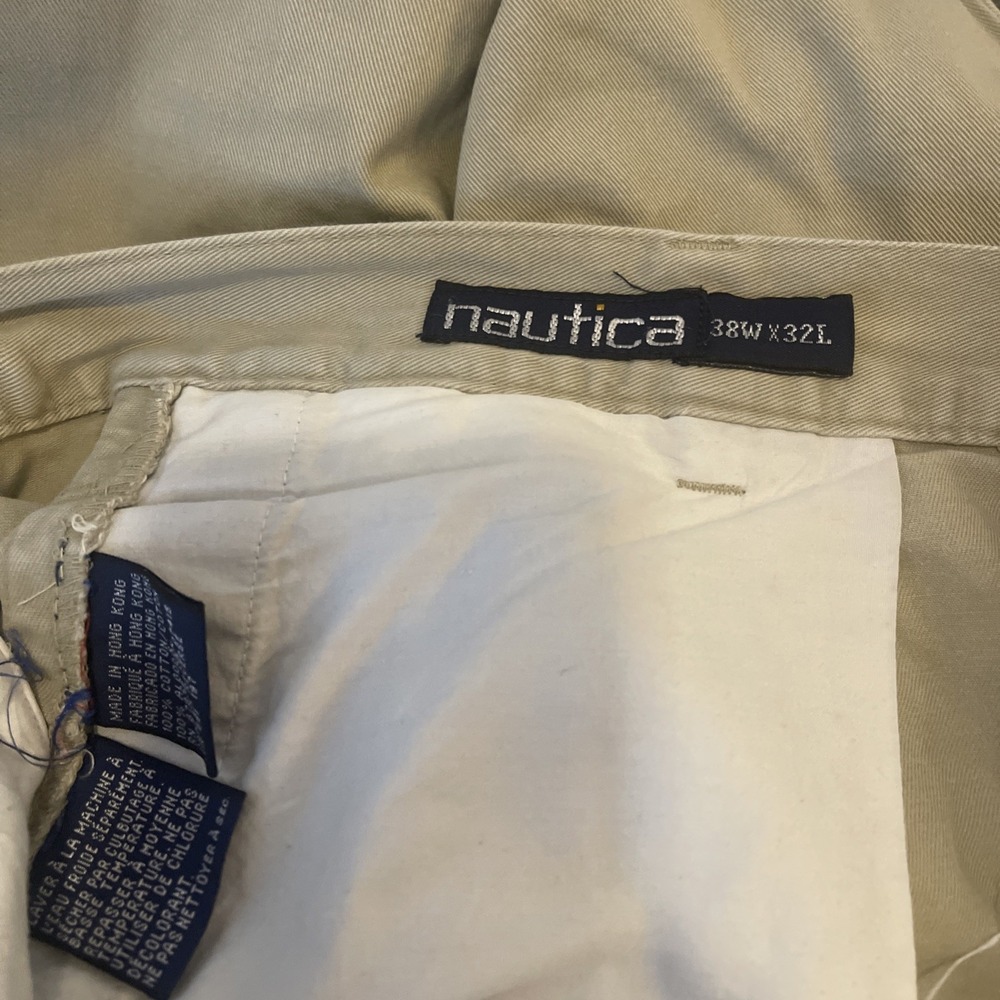 Nautica Men's Chino Pants Classic Fit Tag Size 38x30 Tan - Picture 4 of 5